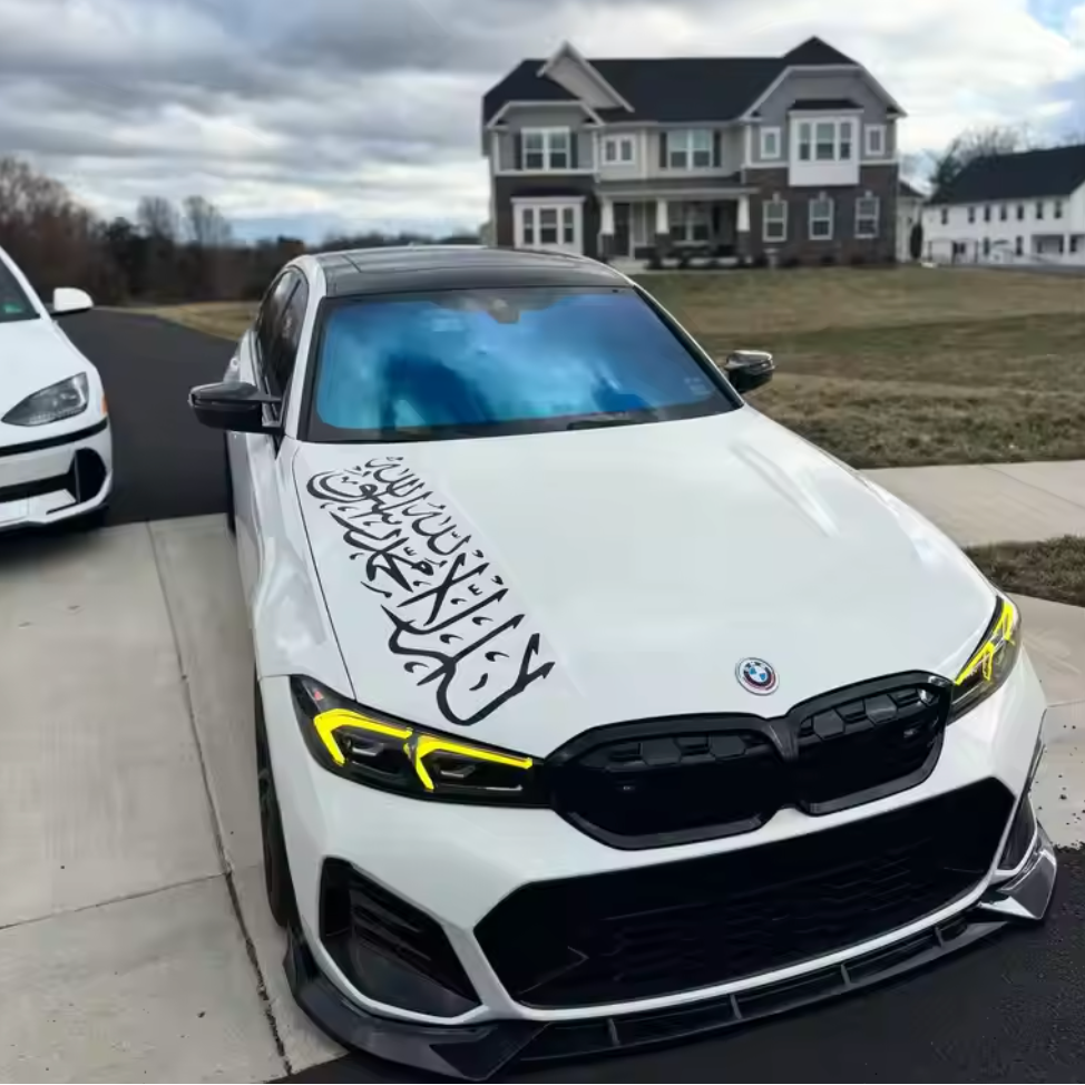 V2 Gloss Black Front Lip ABS Plastic for BMW (G20, G21 LCI)