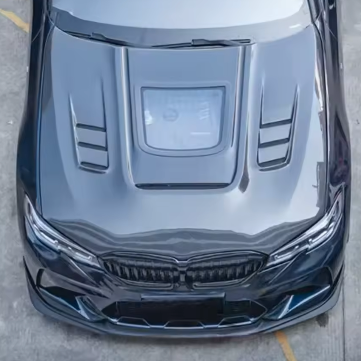 Real Carbon Fibre Hood with Transparent Glass for BMW (G20)