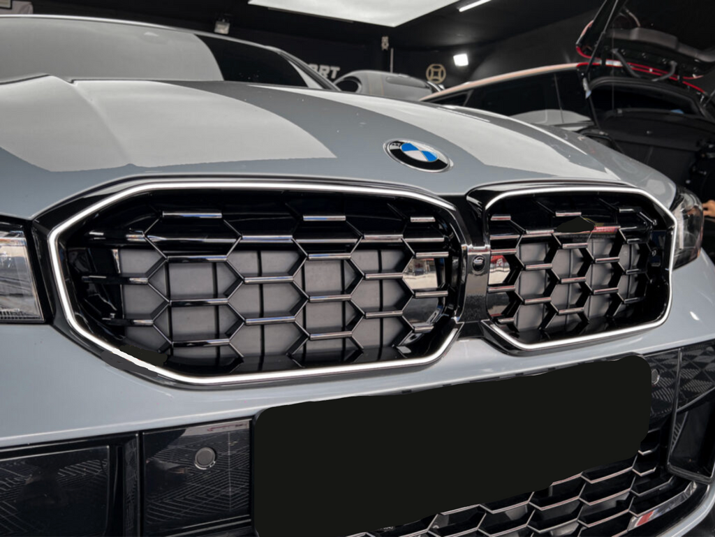 Diamond Kidney Grill with Light Bar for BMW (G20, G21 LCI)