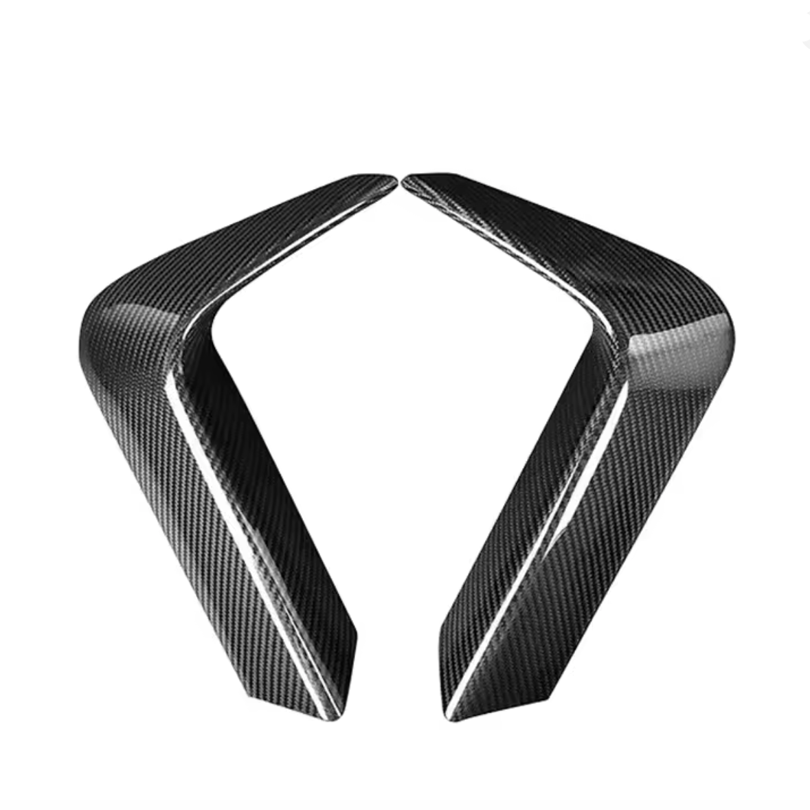 Gloss Black/Carbon Fibre Style Rear Bumper Flaps ABS Plastic for BMW (F80 M3, F82, F83 M4)