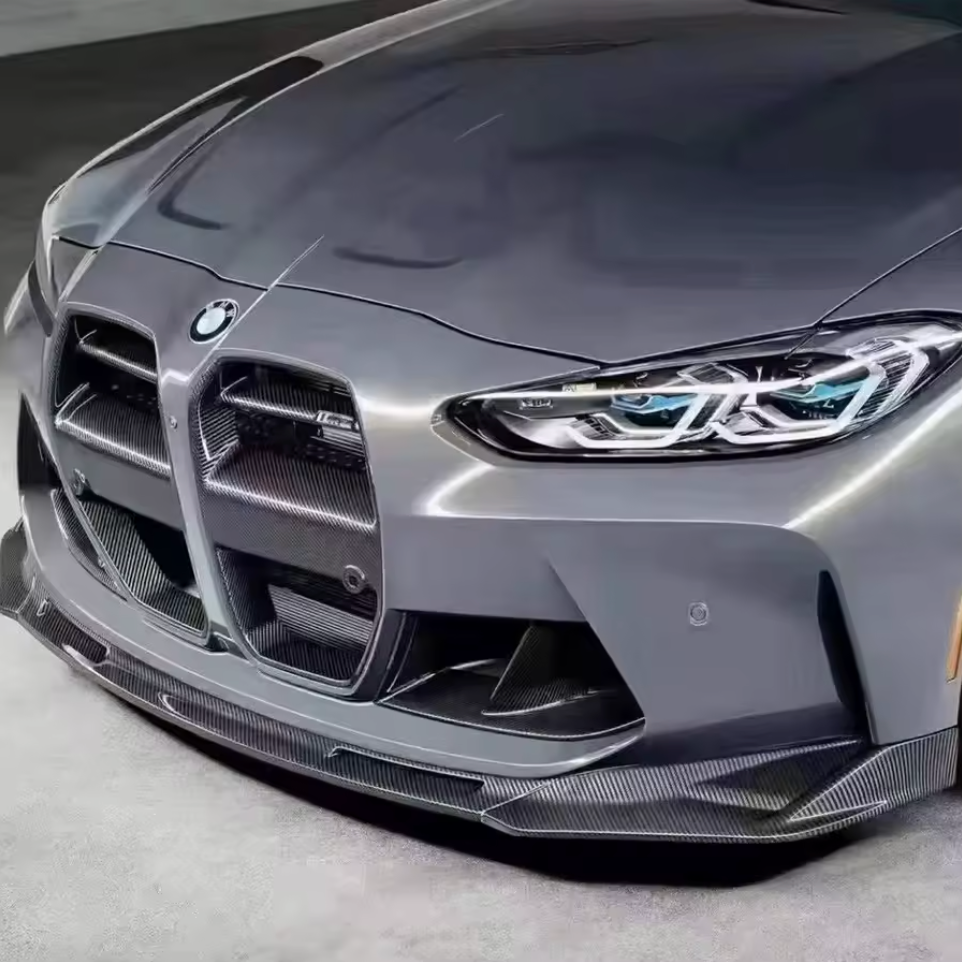 Real Carbon Fibre V Style Front Lip for BMW (G80 M3, G82, G83 M4)
