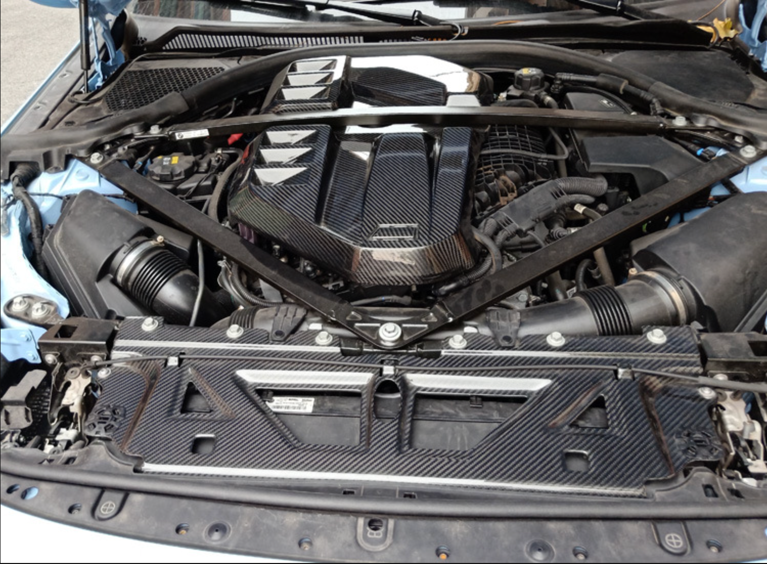 Dry Carbon Fibre Radiator Cooling Slam Panel Cover for BMW (G87 M2, G80 G81 M3, G82 G83 M4)