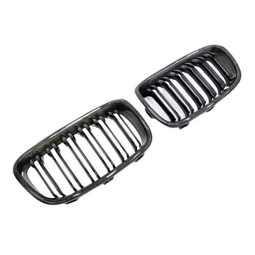 Carbon Fibre Dual Slat Front Grille for BMW (F20, F21 Pre LCI)