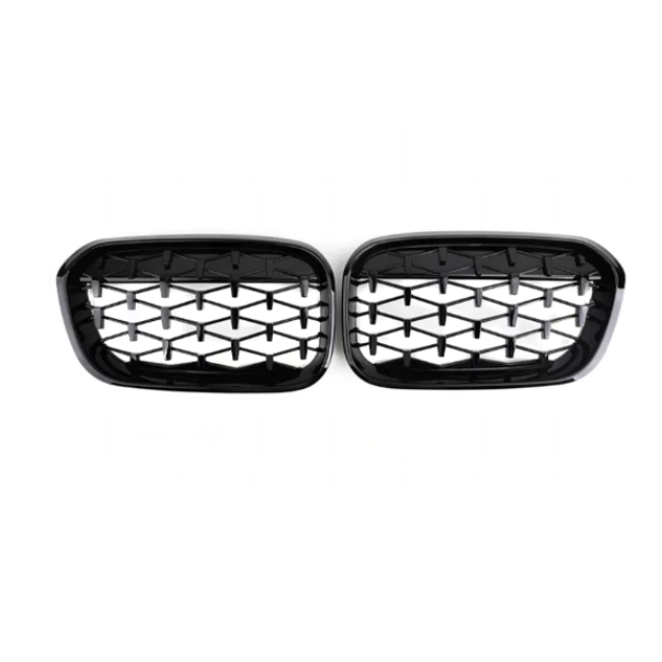 Gloss Black Diamond Front Grille ABS Plastic for BMW (F20, F21 LCI)
