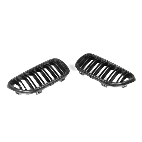 Carbon Fibre Style Dual Slat Grille ABS Plastic for BMW (F22, F23, F87 M2)