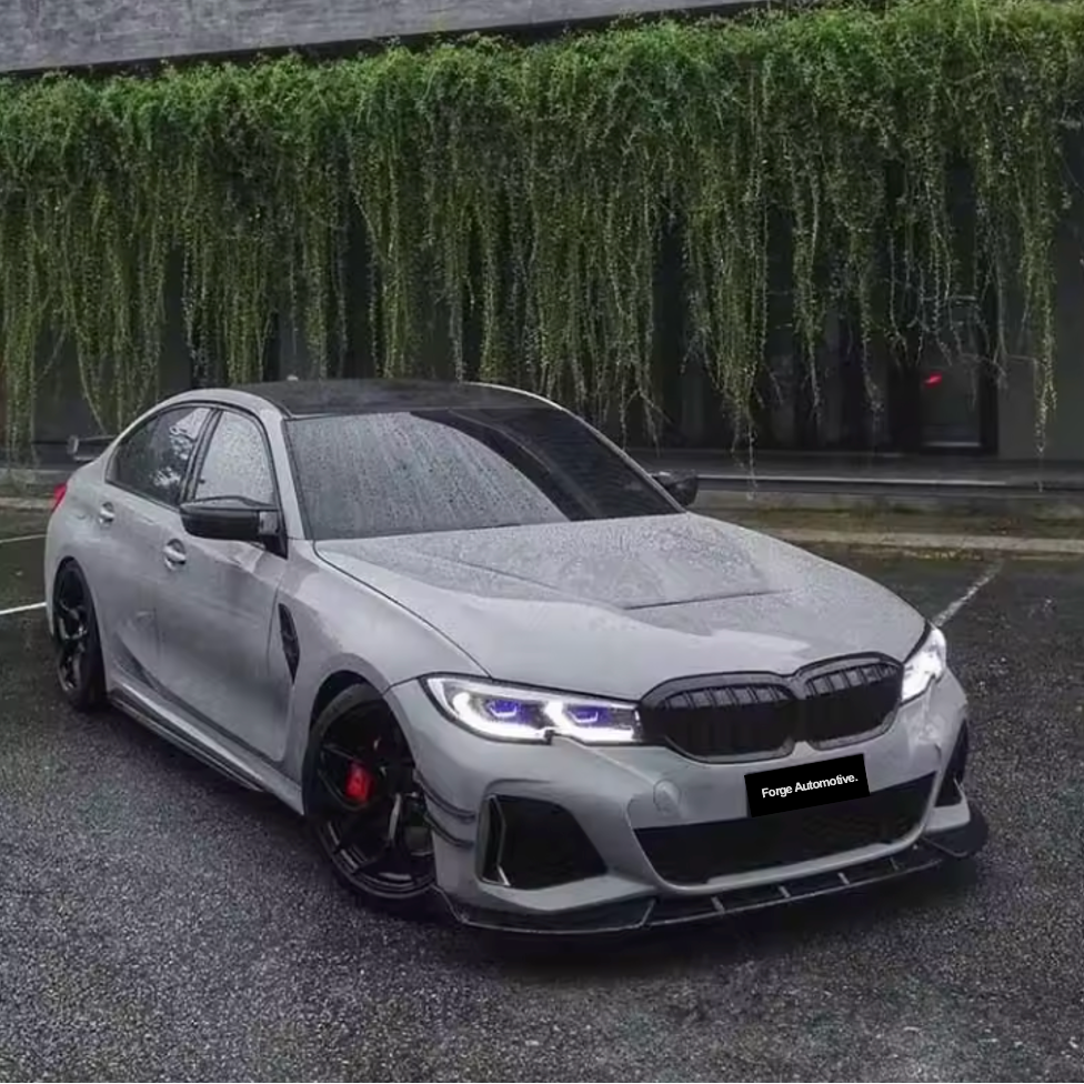 Gloss Black Front Lip ABS Plastic for BMW (G20, G21 Pre-LCI)